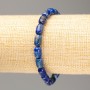 Bracciale in lazurite con elastico, perline 9×6,5 mm, lunghezza 18 cm+