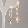 Orecchini Xuping placcatura in oro 18K con pietra bianca, dimensioni 20×14 mm, lunghezza 4 cm+
