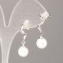 Orecchini Xuping con perla Maiorca bianca da 8 mm rodiati