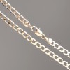 Collana Xuping Oro 18k placcato, maglia a piatti, lunghezza 50 cm, spessore 4 mm