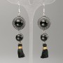 Orecchini con agata, diametro 19,5 mm e 12 mm, lunghezza 8,5 cm
