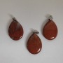 Ciondolo a goccia in jasper rosso 2,5 × 1,8 cm