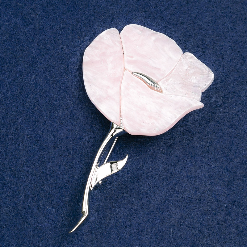Spilla Fiore con madreperla rosa