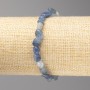 Bracciale in cianite levigata, perline 7x10 mm ± su elastico, lunghezza 18 cm+