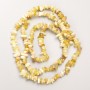 Perline di turchese giallo naturali su filo, granuli, diametro 7×3 mm, lunghezza 80 cm