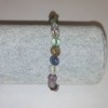 Braccialetto fluorite naturale, sfaccettato, diametro 7×9 mm+- su elastico, lunghezza 18 cm+