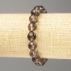 Bracciale Topazio fumè in pietra naturale, palle lisce, diametro circa 10 mm, lunghezza 18 cm (elastico)
