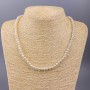 Collana di perle d'acqua dolce, dimensioni 5×4 mm, lunghezza 49 cm