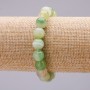 Bracciale elastico in agata con perle lisce da 10 mm