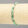 Bracciale in agata verde, granuli 6×4 mm, lunghezza 18 cm (elastico)