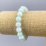 Bracciale in larimar naturale con perle lisce su filo elastico, diametro 10 mm (+/-), lunghezza 18 cm (elasticizzato)