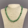 Collana in crisopraso (singola) sfera liscia, diametro 10 mm, lunghezza 45 cm +/-