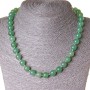 Collana in giada, perle da 10 mm, lunghezza 47 cm