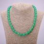 Collana in giada con perle lisce, diametro 10 mm, lunghezza 48 cm