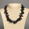 Collana in pietra naturale Avventurina Notte del Cairo, frammento a forma di ago, diametro 20×6 mm, lunghezza 48 cm +