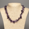 Collana in pietra naturale di ametista, granuli di ametista «ago», diametro 16×6 mm ±, lunghezza 48 cm +