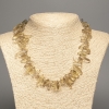 Collana in quarzo vinoso a scheggia, forma ago, pietra naturale, 20×7 mm, lunghezza 48 cm +