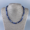 Collana in sodalite naturale, sfere lisce, diametro 6,5 mm, lunghezza 48 cm