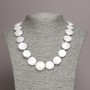 Collana di perle barocche naturali, diametro 18×5 mm (±), lunghezza 45 cm+