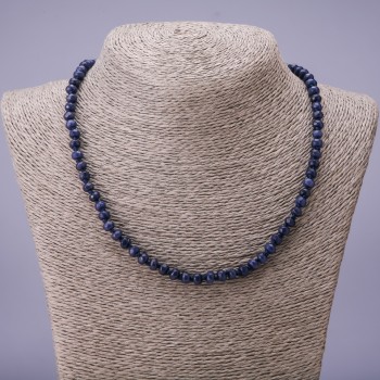 Collana di lapislazzuli artificiale sfaccettata a rondelle, diametro 6×4 mm, lunghezza 50 cm