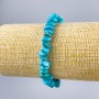 Bracciale turchese a chip, diametro 8×4 mm, lunghezza 18 cm (elastico)