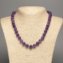 Collana di Sugilite sfere lisce, diametro 10 mm ±, lunghezza 48 cm ±