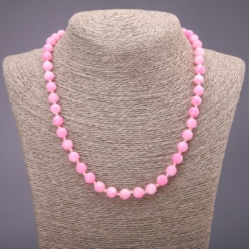 Collana di tormalina artificiale con sfere sfaccettate, diametro circa 8 mm, lunghezza 48 cm