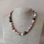 Collana di tormalina con sfere lisce, diametro 10 mm, lunghezza 45 cm