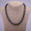 Collana in pietra naturale labradorite, sfere lisce, diametro 10 mm (±), lunghezza 45 cm