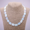 Collana Opalite sintetico rettangolare 13×18 mm, lunghezza 48 cm