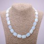 Collana Opalite sintetico rettangolare 13×18 mm, lunghezza 48 cm