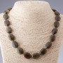 Collana in labradorite ovale 2×1,5 cm, lunghezza 48 cm