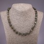 Collana in Labradorite sfaccettata, diametro 10×14 mm (±), lunghezza 48 cm