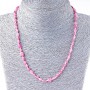 Collana in tormalina rosa, levigata, 5-8 mm (+- 4), lunghezza 48 cm
