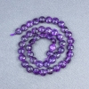 Perline Sugilite sfaccettate a moneta, dimensioni 8×5,5 mm, 5 mm ±, su filo, lunghezza 38 cm+