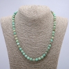 Collana in pietra naturale amazonite, sfere lisce, diametro 6 mm, lunghezza 46 cm +