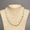 Collana in angelite verde sfaccettata, diametro 10×9 mm ±, lunghezza 49 cm ±