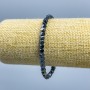 Bracciale in ematite a cubi, diametro 4×4 mm, lunghezza 18 cm (in elastico)