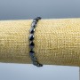 Bracciale in ematite ovale, diametro 8×6×3 mm, lunghezza 18 cm (elasticizzato)