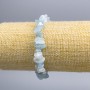 Bracciale Acquamarina granuli, diametro 7×3 mm, lunghezza 18 cm (in elastico)