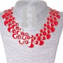 Collana in metallo con smalto rosso «Portale»