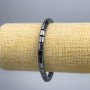 Bracciale in ematite cilindri 6×6 mm, lunghezza 18 cm (elastico)