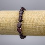 Bracciale con granato sfaccettato, diametro 9×10 mm ±, lunghezza 18 cm, base elastica