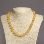 Collana di citrino, perle lisce, diametro 10(+-)mm, lunghezza 45 cm