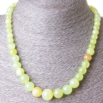 Collana in Onice con perle a sfere crescenti da 6–14 mm, lunghezza 47 cm, senza nodo