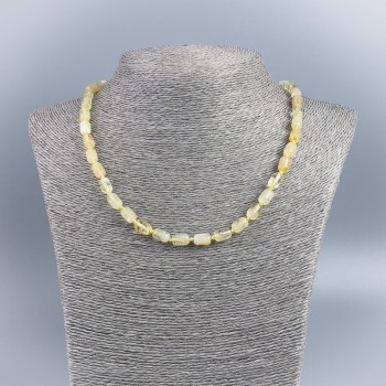 Collana di citrino a cilindri, diametro 6x9 mm, 48 cm