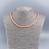 Collana-choker in madreperla naturale (tonalizzata) color carota, rondelle lisce, diametro 4x2 mm ±, lunghezza circa 48 cm