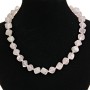 Collana di quarzo rosa cubetti 11×11 mm, lunghezza 48 cm