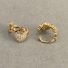 Orecchino clip Xuping doratura in oro 18K, strass bianchi Love 10x8 mm +