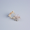 Orecchino clip Xuping Stella con strass bianchi, doratura in oro 18K, 13×11 mm +